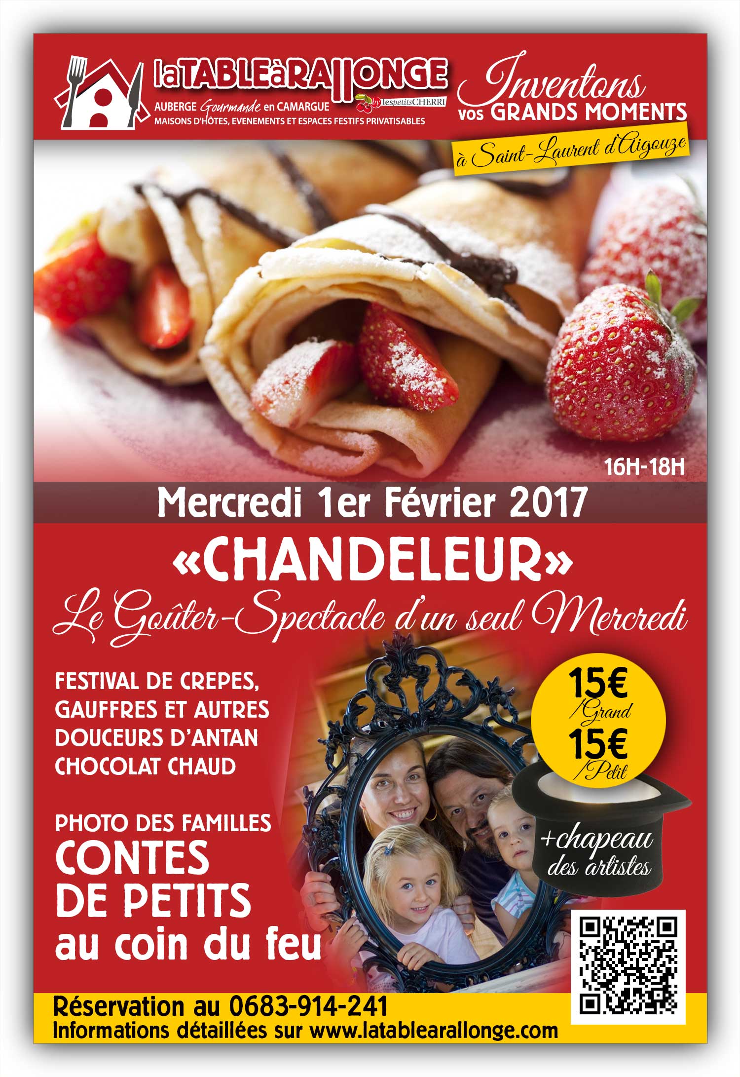 Goûter spectacle Chandeleur en Camargue